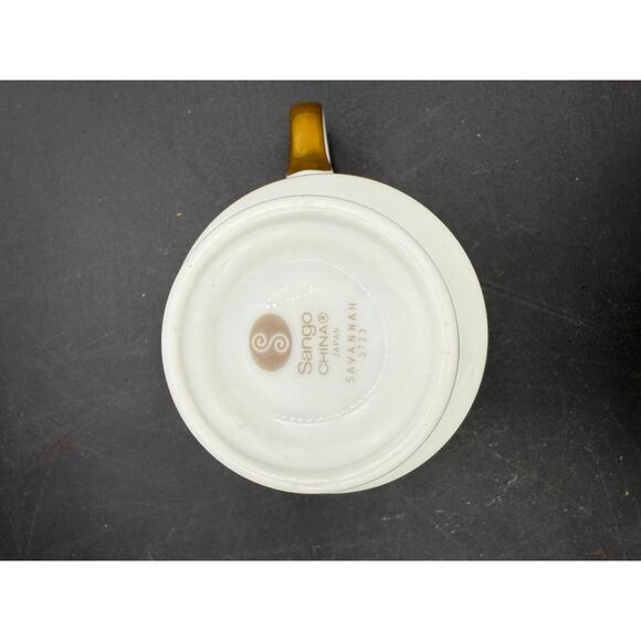 21pc Assorted Set of Sango Savannah 3723 Green Gold Floral China - Picture 4 of 10